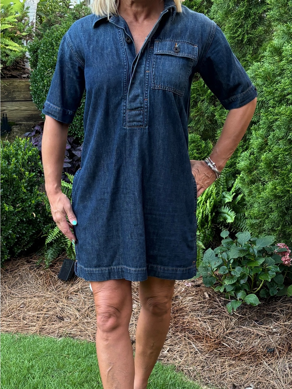 Ralph Lauren Dark Blue Denim Polo Mini Dress
